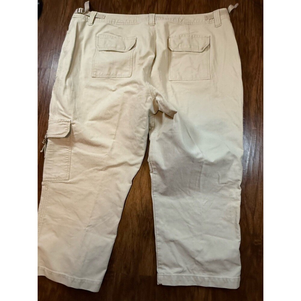 Venezia Women’s Capri Pants Size 24 Khaki Cargo Plus Size Pockets - Picture 6 of 7